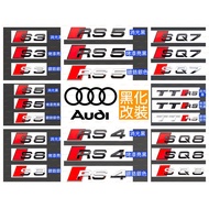 Black Audi Tail Mark Word Letter Car Sticker RS S3 S4 S5 S6 S7 TT S