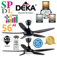 Deka DDC 21 / 21L 56" Remote Ceiling Fan With Led Light 3 Tone Color