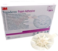 3M Tegaderm Foam Adhesive Dressing - 2-1/2" x 3" Oval Pad - - Box of 10