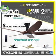 [Full-Force-Wind] POINT ONE Cyclone RS 48/62inch+LED VSPEC IV 5Blades Smart Ceiling Fan