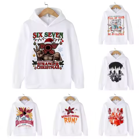 The Demogorgon Hawkins Cannibal Flower Hoodie Kids Cartoon Boys Girls Children Sweatshirts