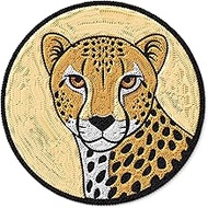 Cheetah Patch Embroidered Iron on Patches for Clothes Backpacks Bags Jeans Jackets Size 3" ID45095