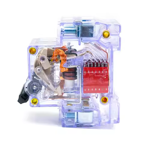 DZ47-63 Transparent MCB 1P/2P/3P/4P 32A DIN Rail Miniature Breaker 230/400V Short Circuit & Overload