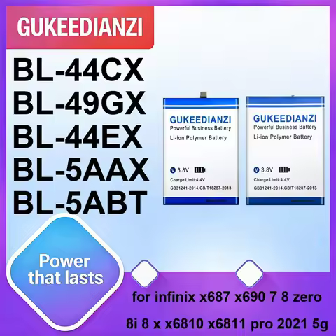 Mobile Phone Battery For Infinix X687 X690 7 8 Zero 8I 8 x X6810 X6811 Pro 2021 5G 5200-5600mAh BL-4