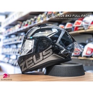 ZEUS ZS 826 BLACK/BK3 SILVER GLOSSY FULL FACE SINGLE VISOR
