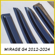 ✿ ♒ ✧ 4Pcs Mitsubishi Xpander/Mirage G4 2012 - 2024 Rain Visor Door Visor Rain Guard Window Visor