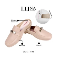 Work Flat Shoes Brown Rubber Slip-On Casual Shoes L249-T3