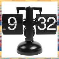 (VUBC) Flip Desk Clock Rolling Alarm Clock Home Decors Retro Flip Clock Flip Internal Gear Operated