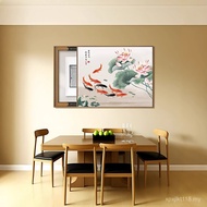Nine Fish Picture New Chinese Style Perforation-Free Blocking Paintings Decorative Paintings Distrib