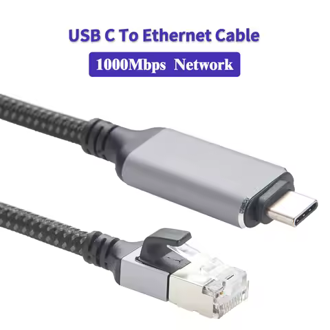 USB Type C to RJ45 Ethernet Adapter Network 1000Mbps Gigabit Cable USB to RJ45 Gigabit LAN Network C