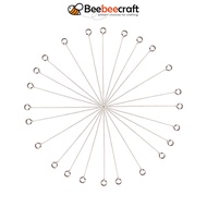 BeeBeecraft 10~400 pcs 15~65mm 304 Stainless Steel Eyepins Open Eye Pins