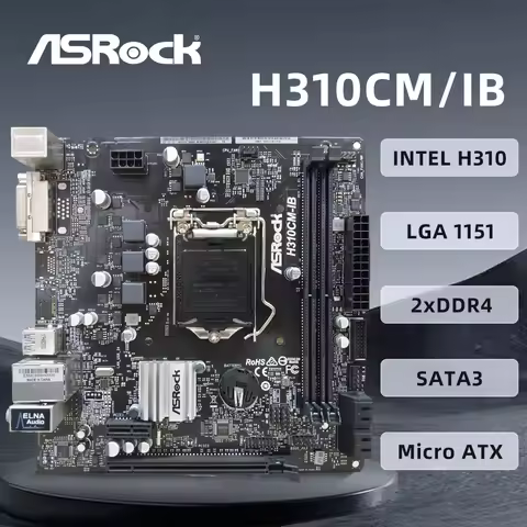 ASROCK H310CM/IB motherboard supports LGA 1151 i9-9900K i7-9700F i5-9600K CPU Intel H310 chipset 2 x