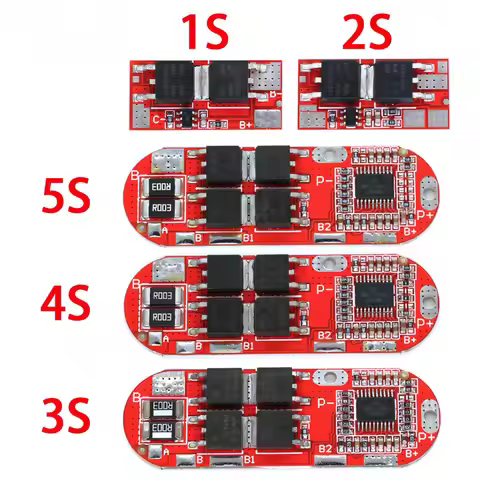 Bms 1s 2s 10a 3s 4s 5s 25a Bms 18650 Li-ion Lipo Lithium Battery Protection Circuit Board Module Pcb