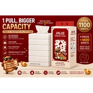 Tisu Gantung 4-Ply 1100 Sheets/Pack | Hanging Tissue Paper | 6 Packs 6600 Sheets | Free Hooks