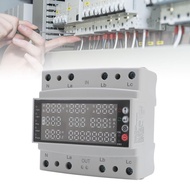 jupitershopss Adjustable Voltage Protector 100A 3 Phase Multifunctional Current Frequency Power Prot