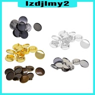 [Lzdjlmy2] 10 Pieces bronze blank cabochon brooch base settings 25mm round bezel tray diy brooches p
