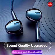 Original earphone with Microphone headset Noise Cancelling earpiece 3.5mm Portable Wired/fon telinga