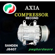 Recond Perodua Axia Air Cond Compressor SANDEN Axia 6PK / Kompressor Kereta Perodua Axia / AirCond C