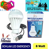 Klik-Beli Bohlam USB Lampu LED 8 Watt MS-U0108USB Mitsuyama - Lampu Emergency Panjang Kabel 1,5 Mete