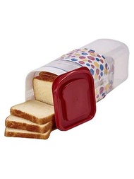 1個帶手柄的長方形麵包盒,半透明蛋糕容器包裝盒,適用於存放乾糧、麵包、蛋糕等食品,保存麵包