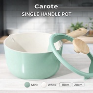 CAROTE Cozy Plus Series 20cm Ceramic Coated Non-Stick Saucepan with Lid - Dishwasher Safe, Compatibl