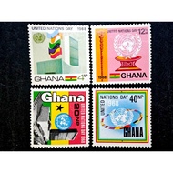 Ghana 1969 United Nations Day Complete Set - 4pcs MH Stamps / Setem