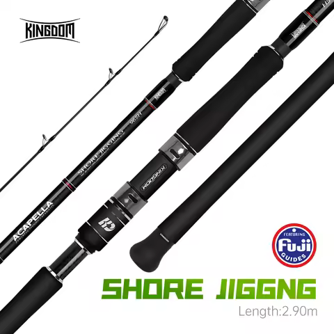 Kingdom Acapella Shore Fishing Travel Rod 2.9m H Fuji Set Spinning Rods Lure 100g Portable 5-Section