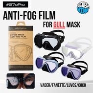 270pro anti-fog film For Diving Masks GULL Brand There Are Many Models. See The Model Inside.