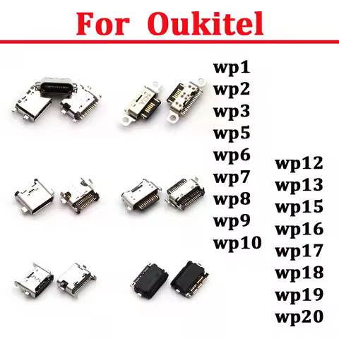 5Pcs Charging Dock Port Plug USB Charger Connector Jack For Oukitel WP1 2 3 WP5 WP6 WP7 WP8 proWP9 W