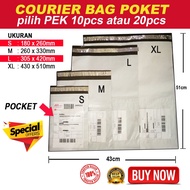 10/20pcs Courier Bag Parcel Bag With Pocket saiz (A5 / A4/A3 / A2) Beg Kurier /Flyers Plastic Bag / 
