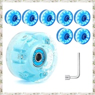 8 Piece Glitter Light Up Roller Skate Wheels Skate Wheels with Bearings Installed 32 x 58 mm 78A