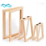 3 Pieces Paper Making Wooden Paper Making Mould Papermaking Screen Kit 3 Size Frame for DIY  (A7, A6