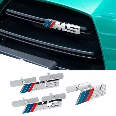 3D Metal M M3 M5 Emblem Car Front Grille Badge Decoration Modification Accessories For BMW M POWER E