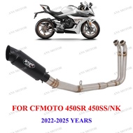 Slip On Escape For CFMOTO 450SR 450SS 450NK 2022 -2025 Motorcycle Exhaust Full System Stainless  450