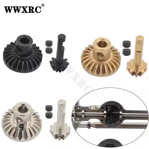 Metal Upgrade Hard Steel Rear Axle Gear Shaft Driving Gear Set for D12 B24 C14 C24 B36 MN D90 FJ45 M