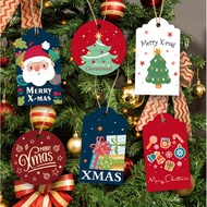 [SG Seller] 36pcs per pkg Festive themed Christmas gift wrapping card interior decoration tag