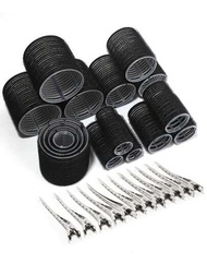 16件套黑色烘髮工具組，空氣瀏海捲髮器，蓬鬆瀏海捲髮棒