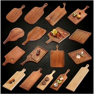 Natural Wood Pizza Cheese Charcuterie Serving Board Multipurpose Food Appetizer Tapas Pizza Dessert 