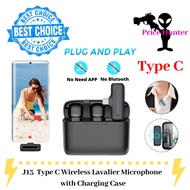 J13 Wireless Lavalier Microphone with Charging Case