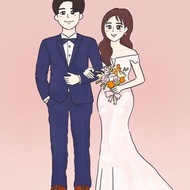 數碼 2F【婚禮似顏繪】婚紗婚禮似顏繪/情侶似顏繪/全家福似顏繪/客製