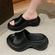 Designer style pointed toe arch support wedge high heel sliders ( 9 cm heel )