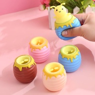 Stress Relief Bee/Bear Toy Elastic Peach Squeeze Decompression Toy Cute Yellow Toy Squishy Toys Children'S Tricky Toys