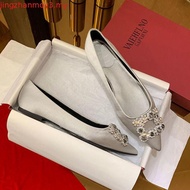 Size 34-44 Flat Shoes Satin Rhinestone Shoes Wedding Shoes Bridesmaid Flat Shoes Women Plus size Sho