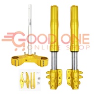 Rapido Yamaha NMAX Adjustable USD Front Fork Set With Steering T - 48mm (Gold)