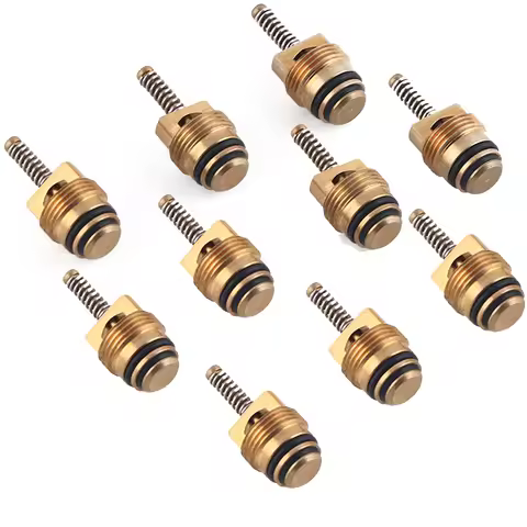 A/C Valve New Seal Design A/C Valve Core Fitting Pack 10pcs M10 Brass Style MT0065 15 75236 for R 12