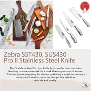 [TeoHin] Zebra SST430, SUS430 Pro II Stainless Steel Knife, Chef Knife / Chopper/ Cleaver/ Slicer/ U