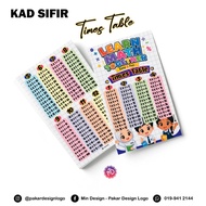 Readystock🔥5/10PCS KAD SIFIR TIMES TABLE LEARN MATH TOGETHER