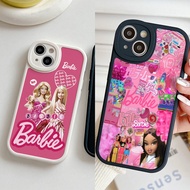 Case for Infinix Hot 11S 10S 10T 11 10 9 Play NFC Note 8 Smart 6 5 Oval Big Eye Soft Phone Case Motif Pink and Cute Barbie