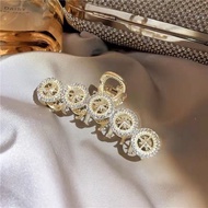 Fashion Beaded 5 Circle Metal Hair Clip,