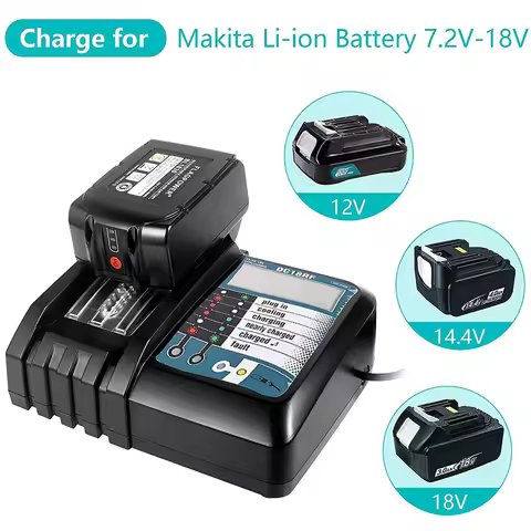DC18RF 3A Battery Charger for Li-ion Makita 18V 14.4V BL1830 Bl1430 DC18RC DC18RA Power Tool Chargin